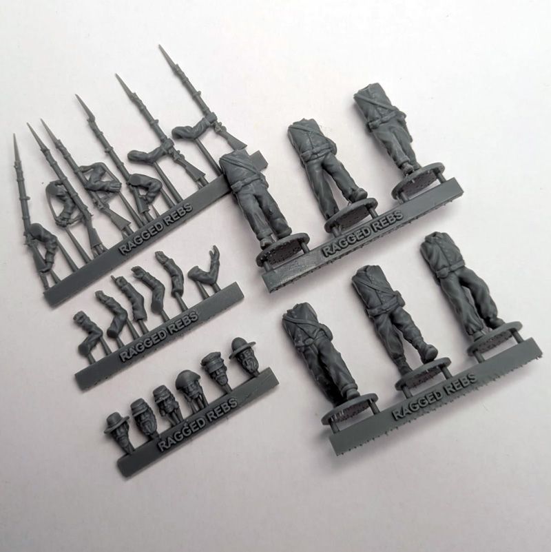 6 x 'Ragged Rebs' - Confederate Infantry