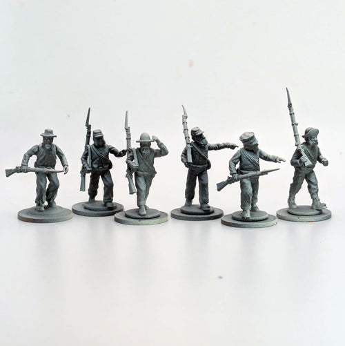 6 x 'Ragged Rebs' - Confederate Infantry
