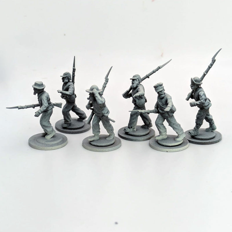 6 x 'Ragged Rebs' - Confederate Infantry